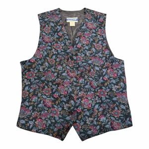PENDLETON Vintage Purple and Pink‎ Floral Vest size 6 Women’s